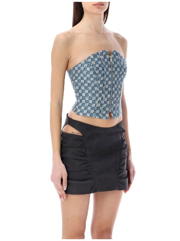 Misbehave Jacquard Canvas Monogram Sleeveless T-shirt 