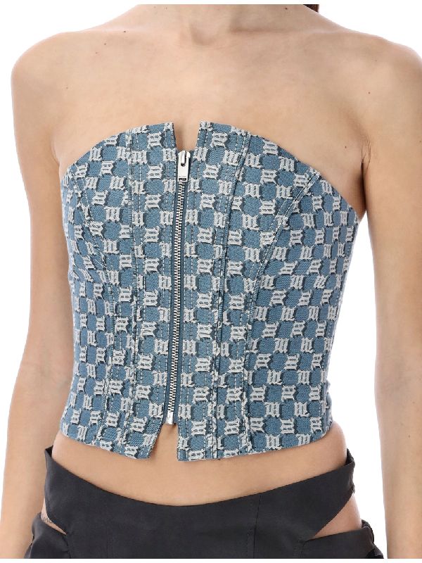 Misbehave Jacquard Canvas Monogram Sleeveless T-shirt 