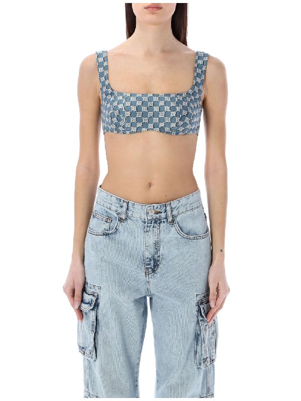 Misbehave Jacquard Canvas Monogram Bra 