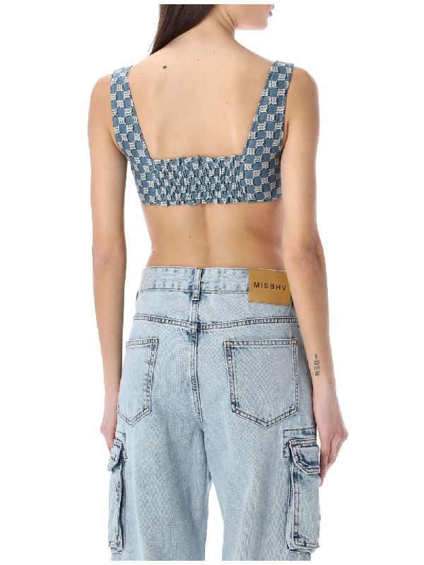 Misbehave Jacquard Canvas Monogram Bra 