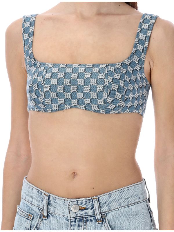 Misbehave Jacquard Canvas Monogram Bra 