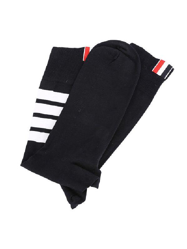 4 Bar Stripe Lightweight Mid Calf Socks 