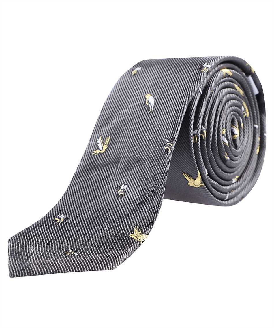 Bird and Bee Embroidered Jacquard Tie 