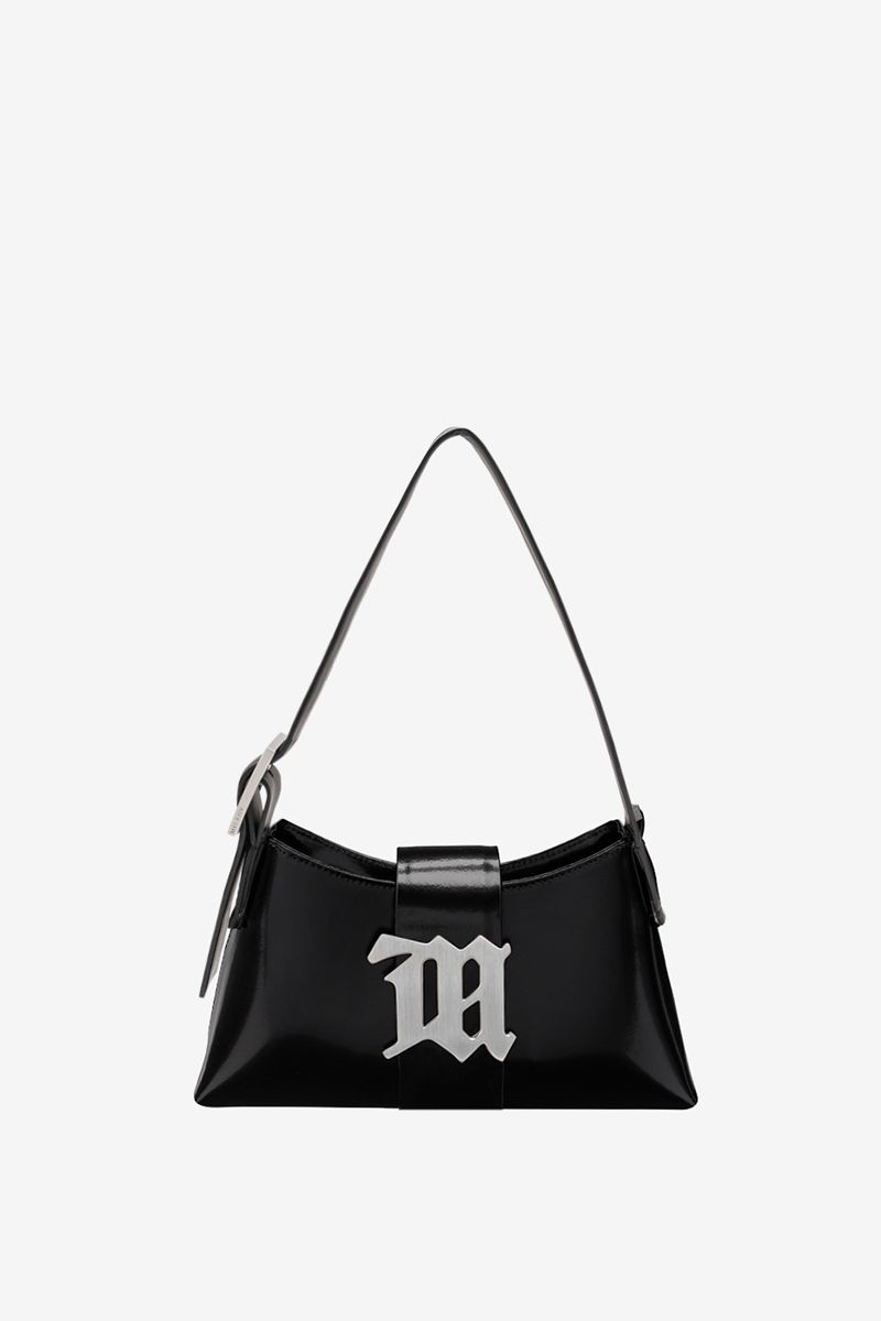 Leather Shoulder Bag Mini Black
