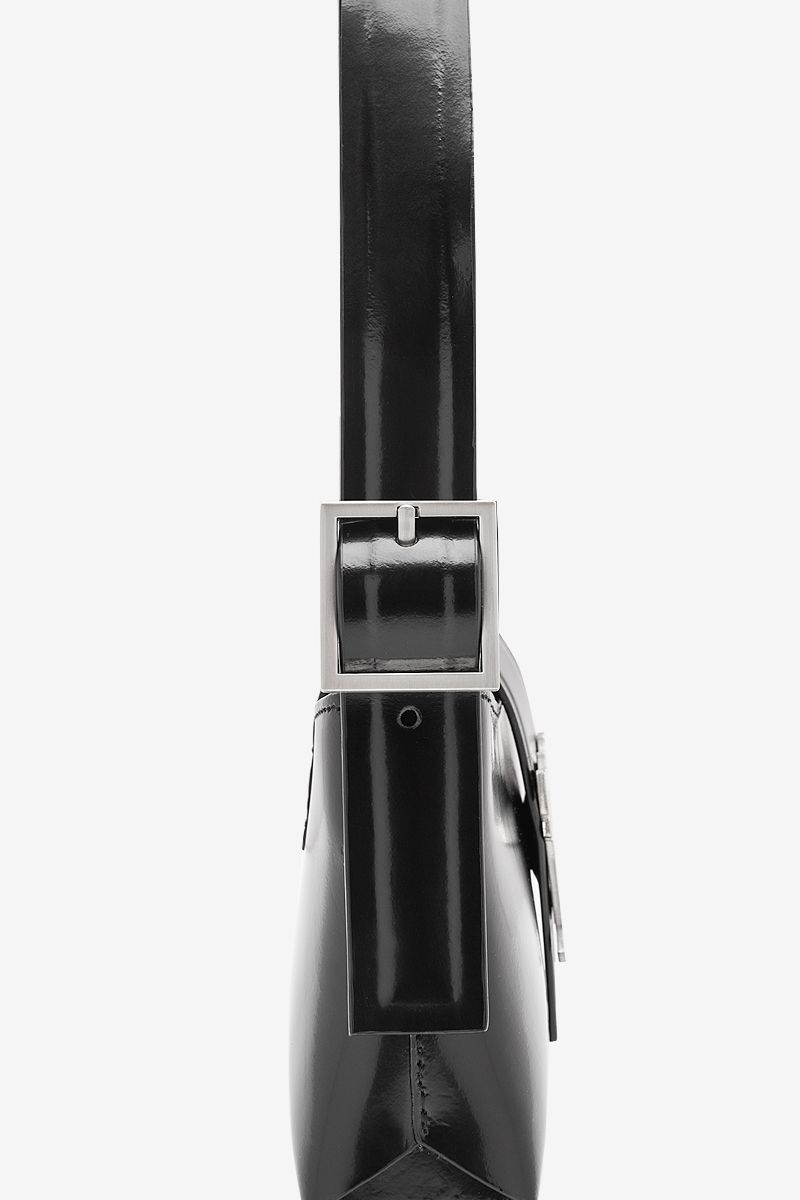 Leather Shoulder Bag Mini Black