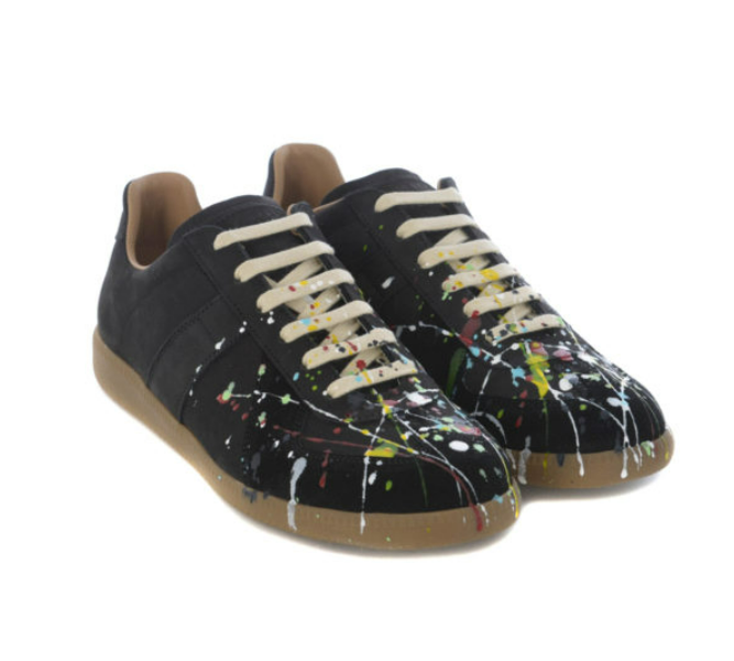 Maison Margiela Replica Paint Drop Sneakers Black