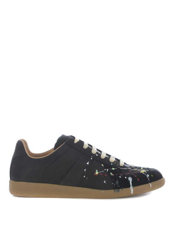 Maison Margiela Replica Paint Drop Sneakers Black