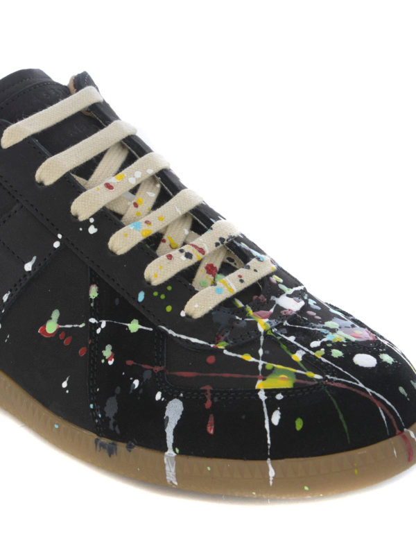 Maison Margiela Replica Paint Drop Sneakers Black