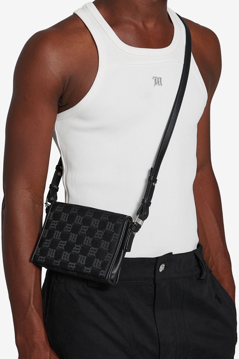 Jacquard Monogram Phone Pouch Black