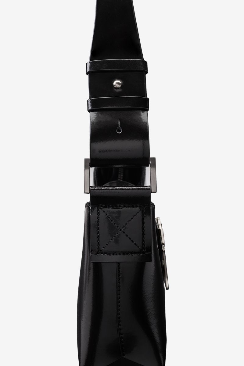 Leather Shoulder Bag Medium Black