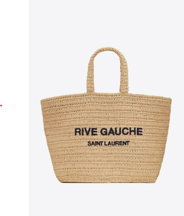 RIVE GAUCHE SUPPLE TOTE BAG IN RAFFIA CROCHET