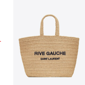 RIVE GAUCHE SUPPLE TOTE BAG IN RAFFIA CROCHET