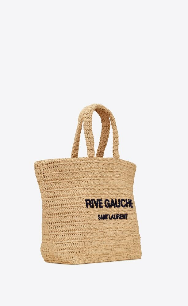 RIVE GAUCHE SUPPLE TOTE BAG IN RAFFIA CROCHET