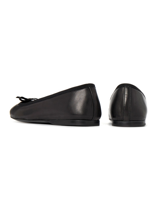 (W) Prada Nappa Leather Ballerinas Black