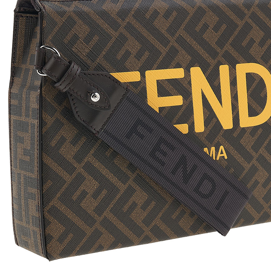 Clutch Pack Brown FF fabric pouch