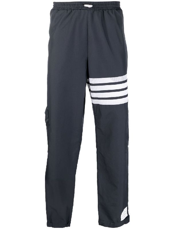 Mesh 4 Bar Stripe Packable Ripstop Track Pants 