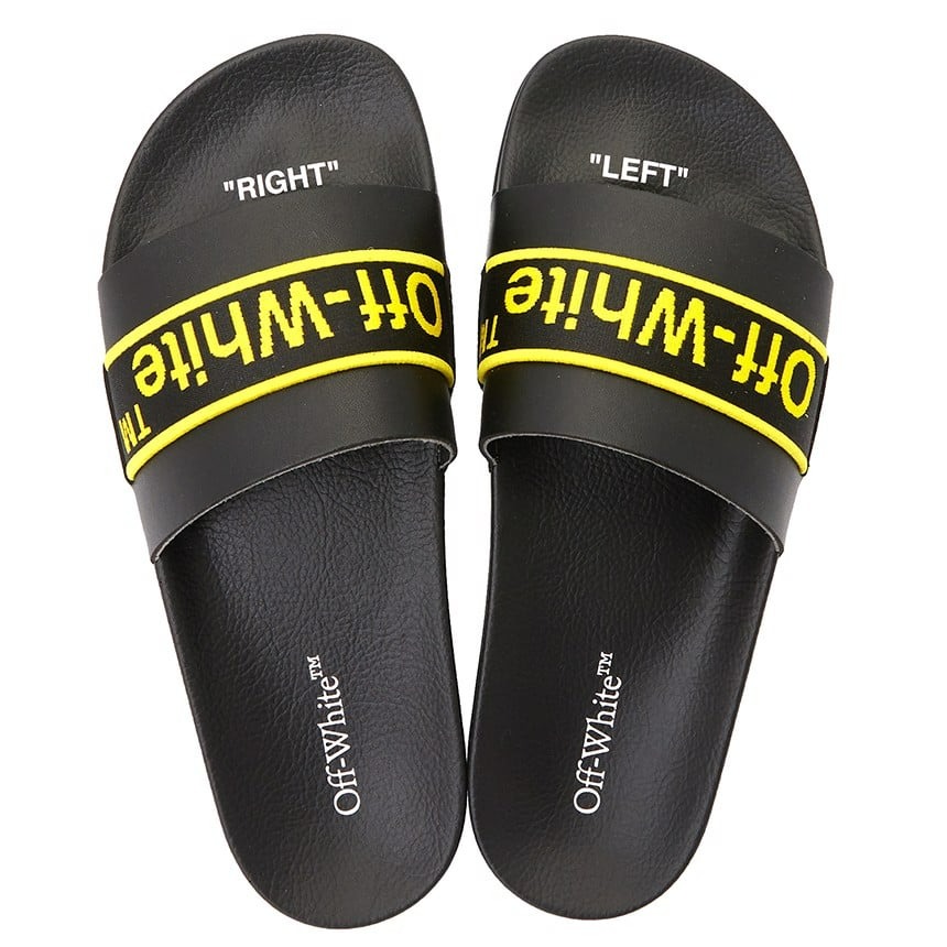  Off-White Industrial Belt Slider Slippers 'Black'