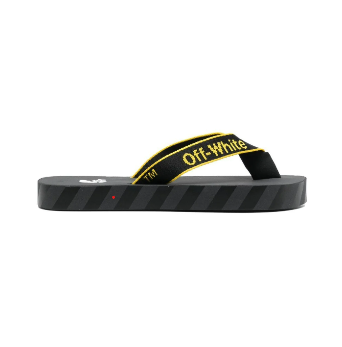 Off-White logo-print flip flops