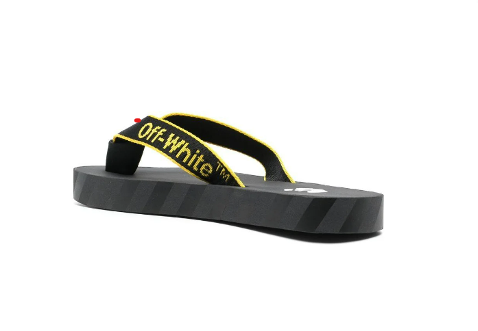 Off-White logo-print flip flops