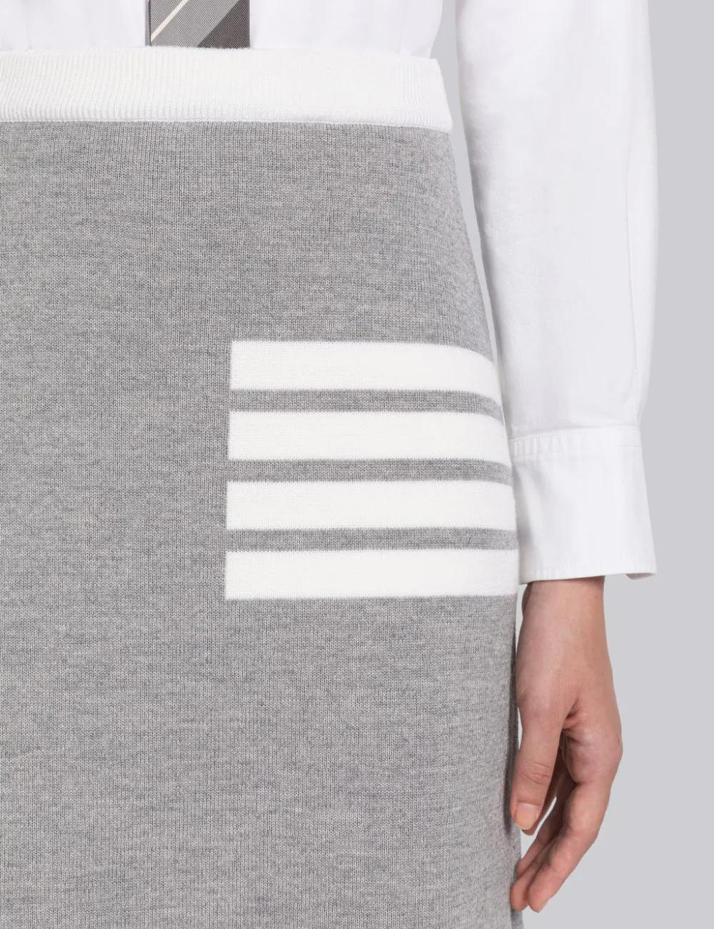 DOUBLE FACE MERINO 4-BAR A-LINE SKIRT