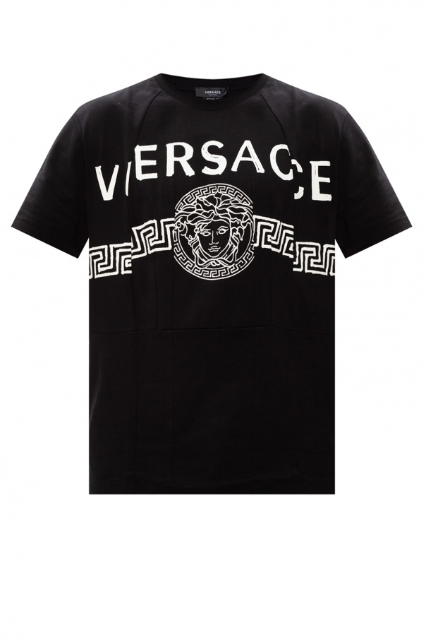 VERSACE BLACK LOGO T-SHIRT