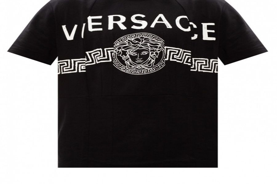 VERSACE BLACK LOGO T-SHIRT