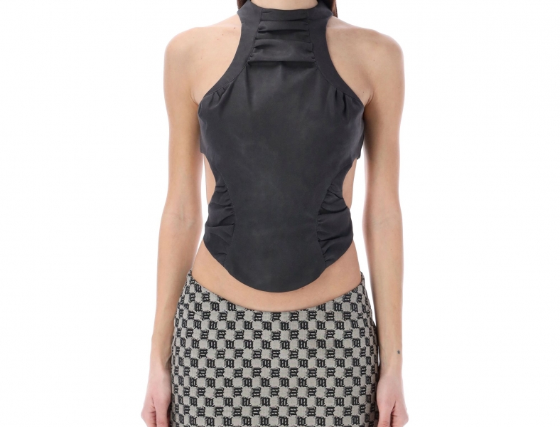 Ruched halter top