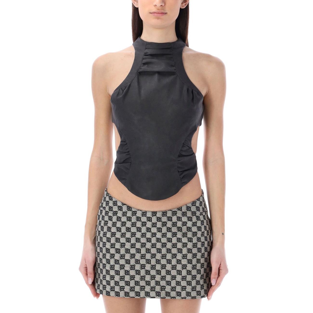 Ruched halter top