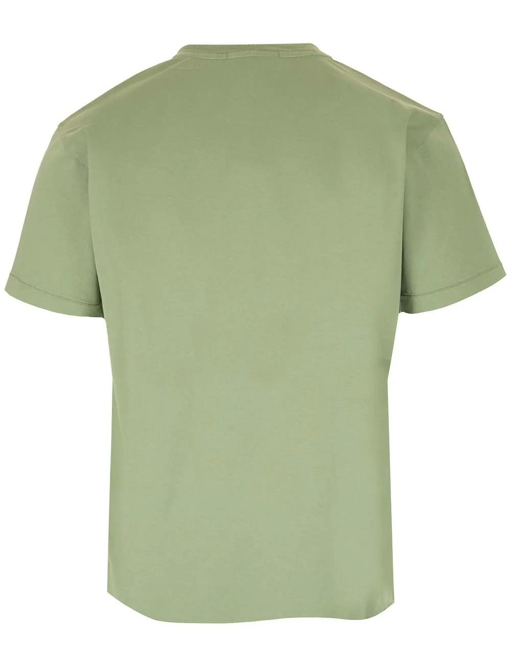 Stone Island Logo Patch Crewneck T-Shirt In Green