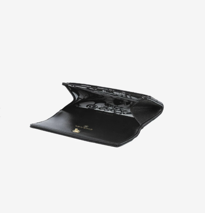 Chanel Flap Card Holder Lambskin & Gold Black