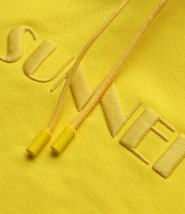 EMBROIDERED HOODIE - Yellow