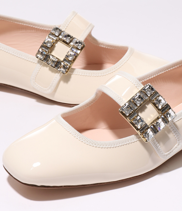 Roger Vivier Tre Vivier Strass Buckle Baby Ballerina Flats