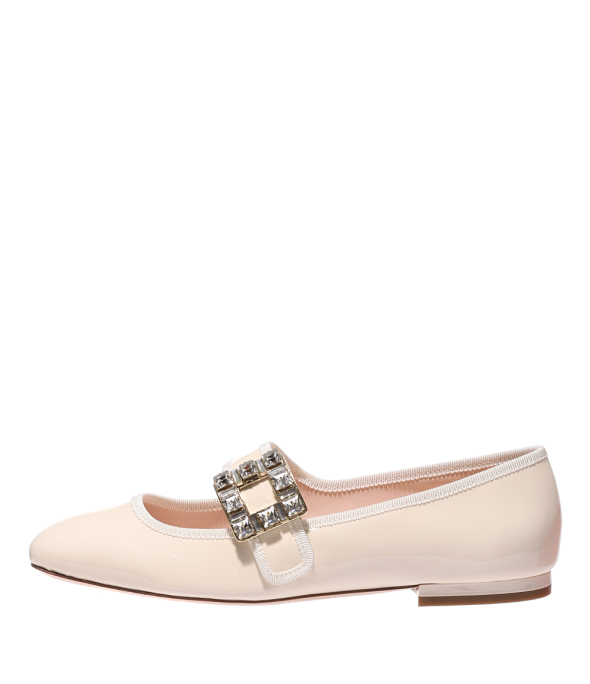 Roger Vivier Tre Vivier Strass Buckle Baby Ballerina Flats