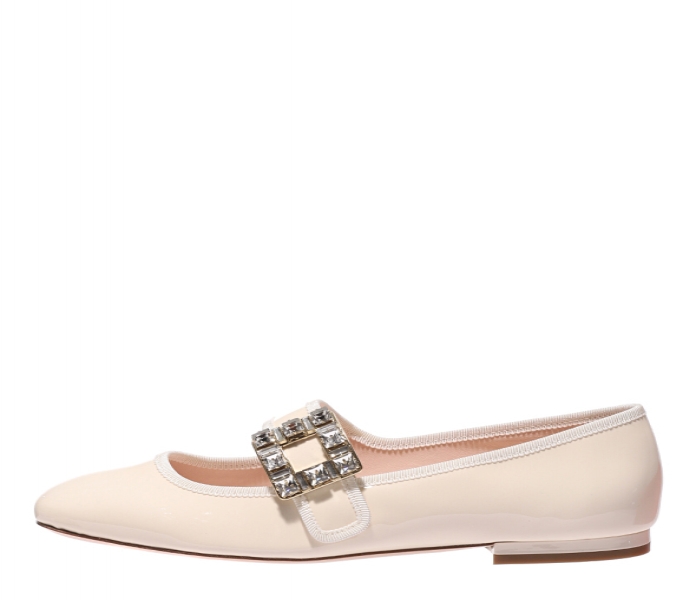 Roger Vivier Tre Vivier Strass Buckle Baby Ballerina Flats