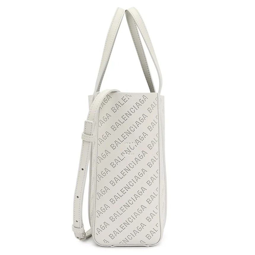 Balenciaga Everyday 2x Small Logo Perforated Tote 'White'