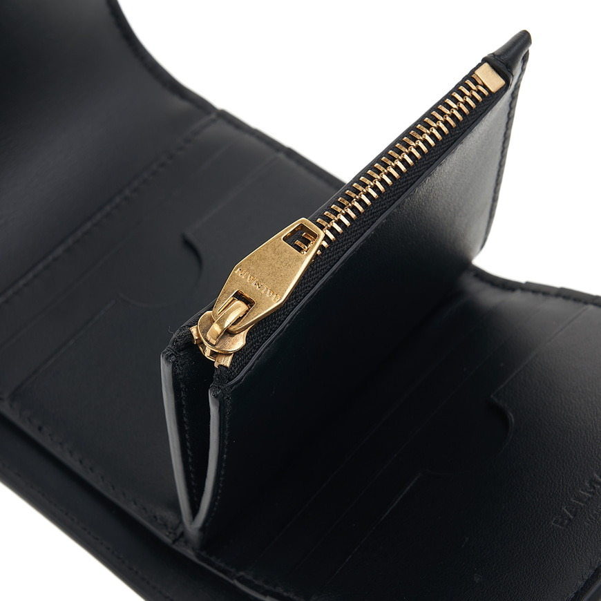 logo-jacquard zipped wallet