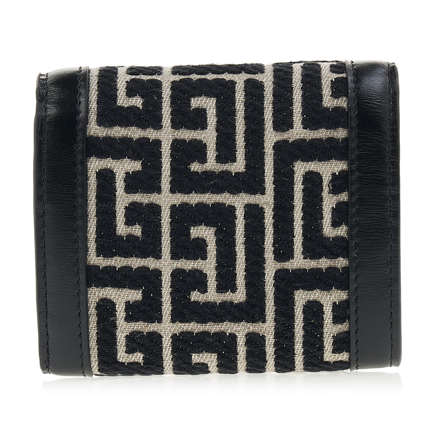 logo-jacquard zipped wallet