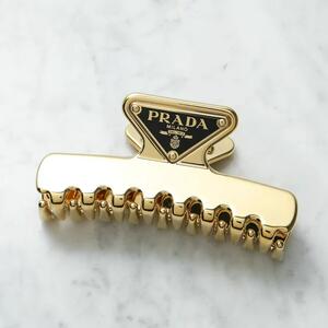 Prada Triangle logo hair clip