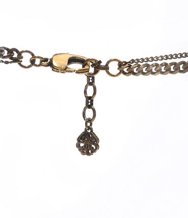 Pave double chain necklace