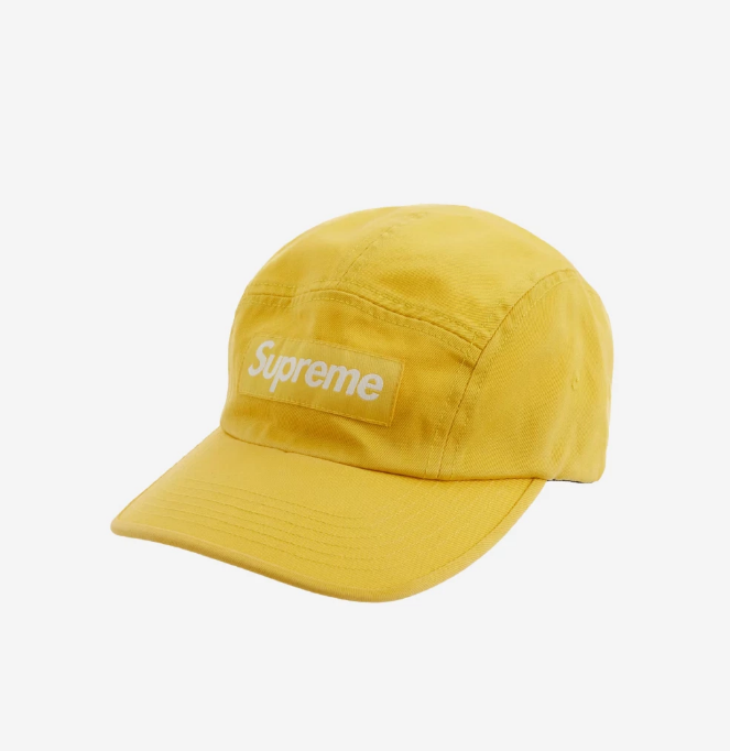 Supreme Washed Chino Twill Camp Cap Yellow 