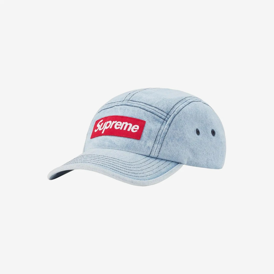 Supreme Denim Camp Cap Washed Blue