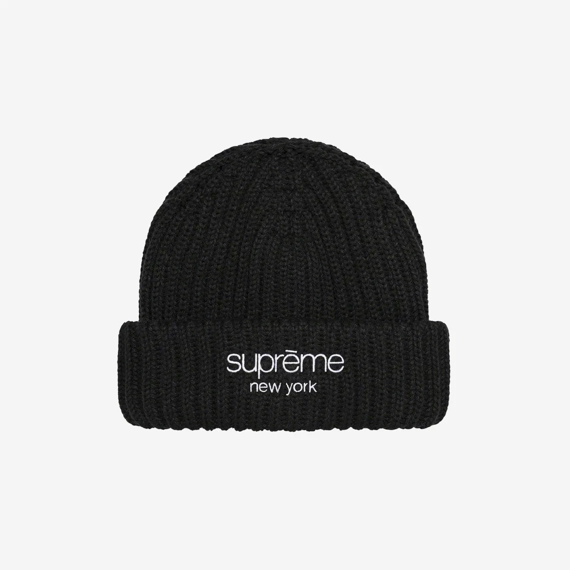 Supreme Ribbed Beanie Black