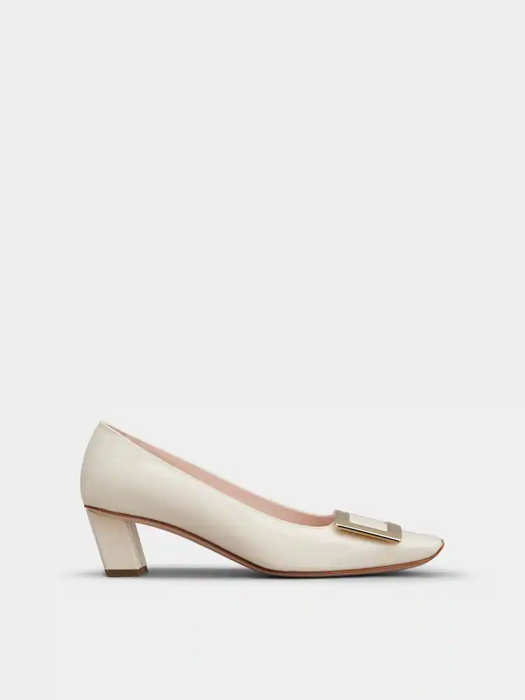 Belle Vivier Metal Buckle Pumps 