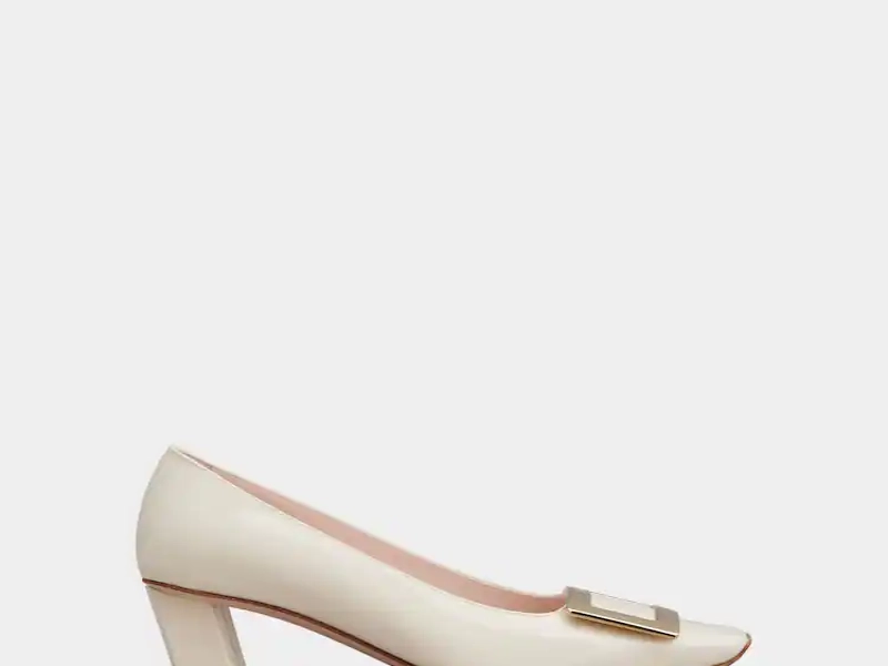 Belle Vivier Metal Buckle Pumps 