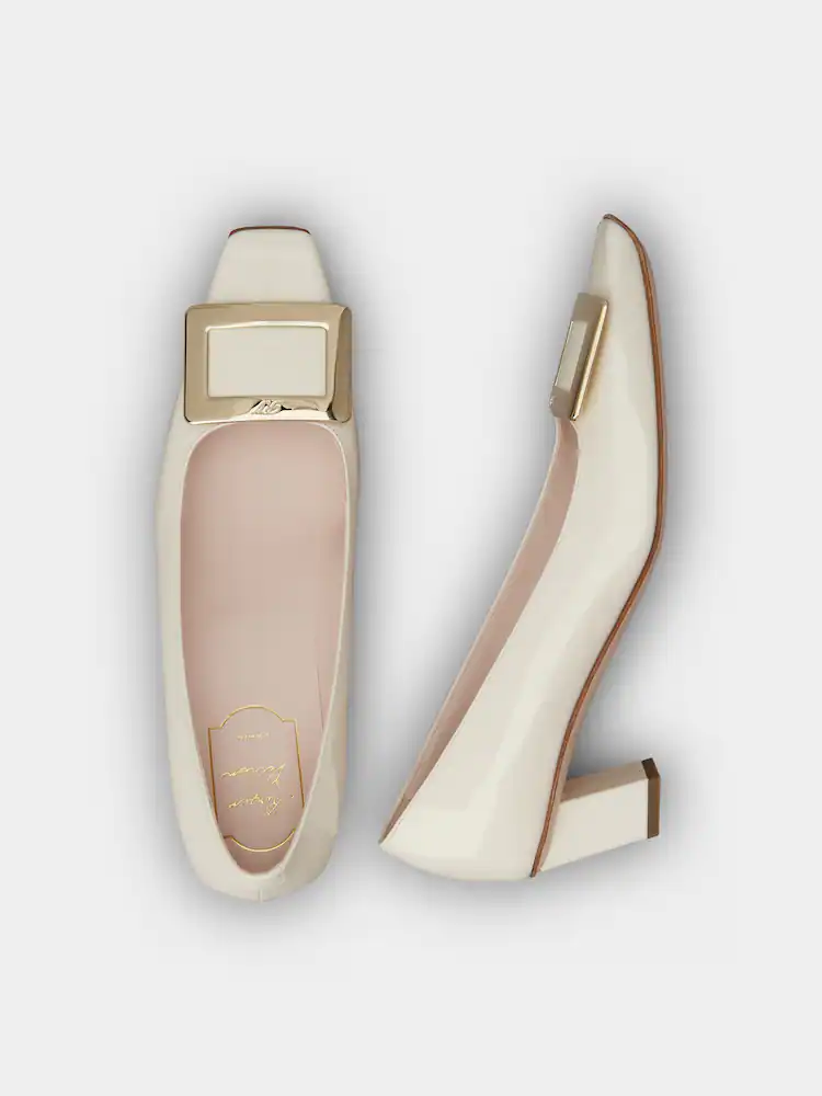 Belle Vivier Metal Buckle Pumps 