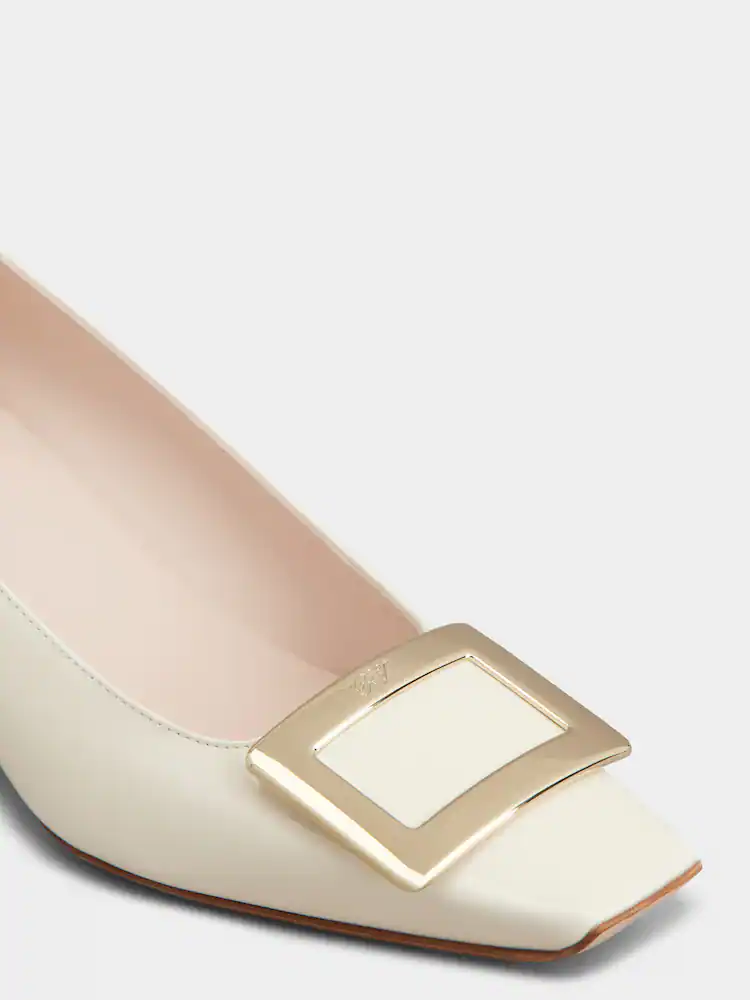 Belle Vivier Metal Buckle Pumps 