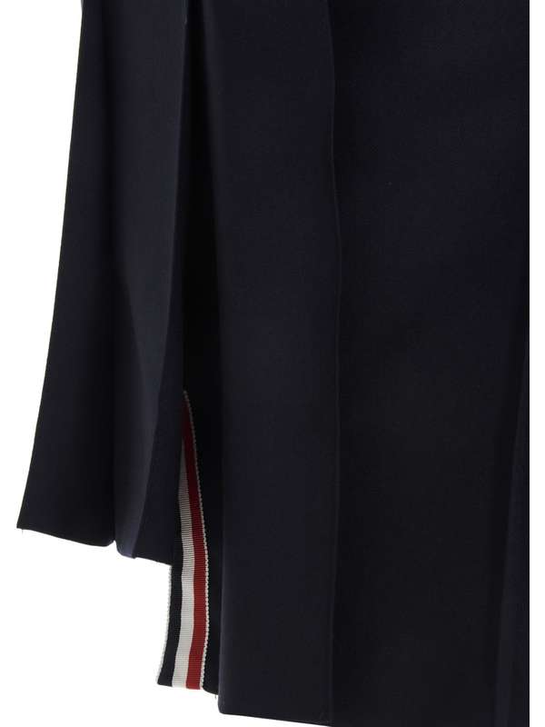 Thom Browne Super 120S Twill Dropped Back Pleated School Uniform Mini Skirt Navy