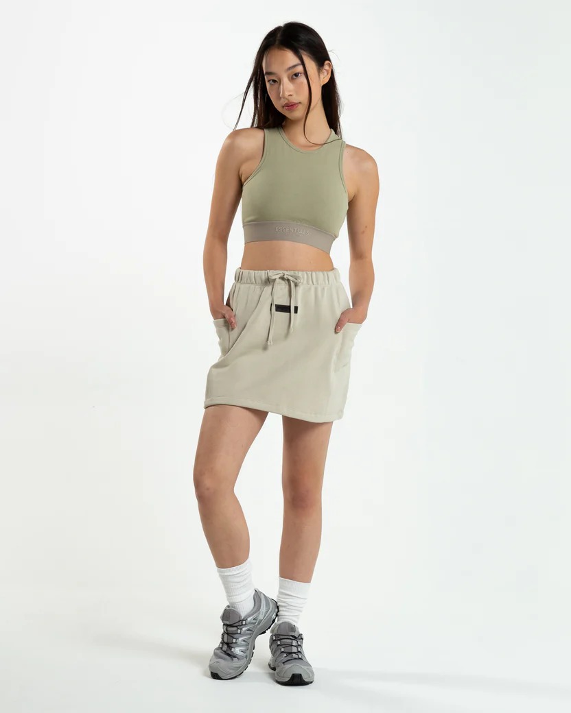 Women's Fleece Skirt in Wheat