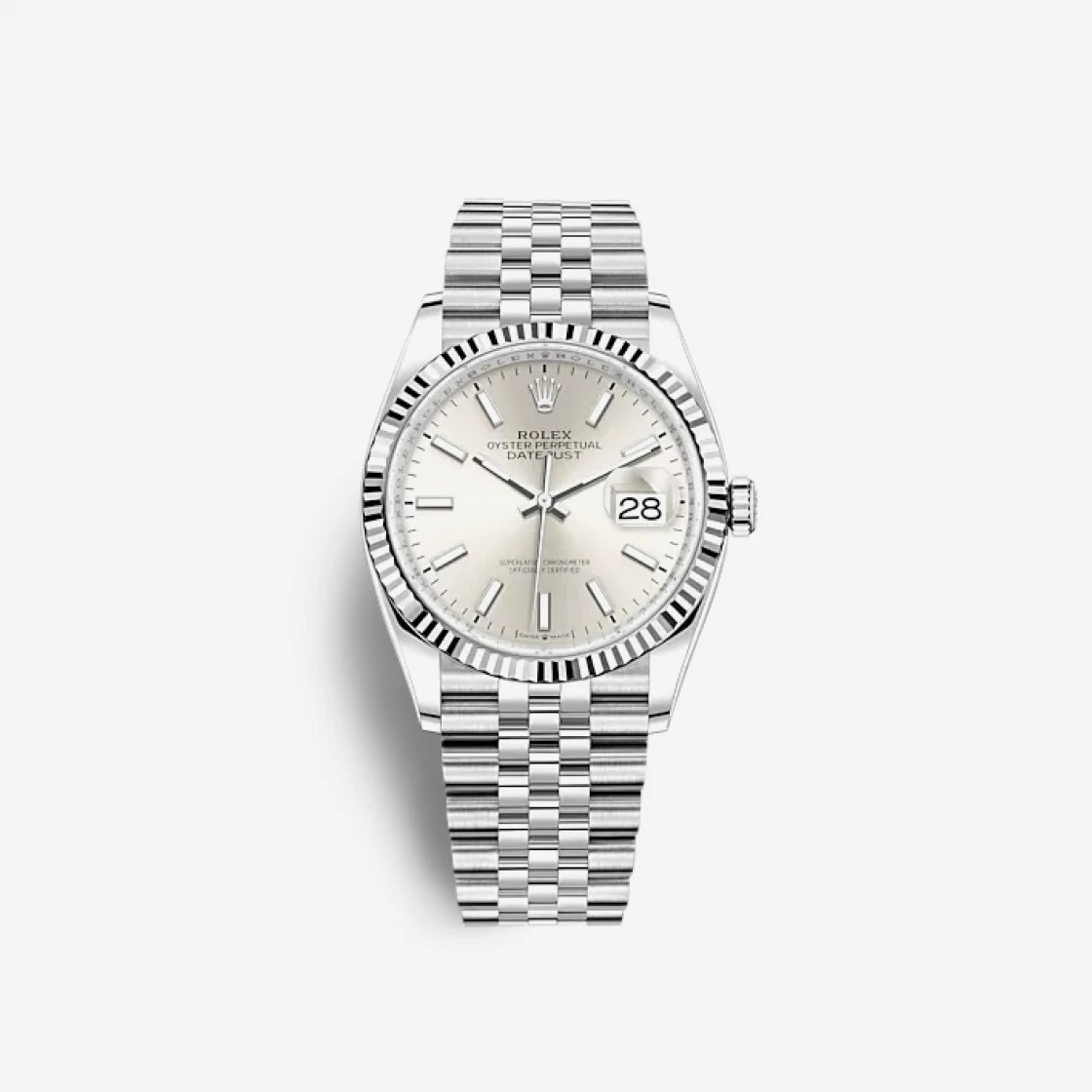 Rolex Datejust 36 Silver 126234 (Fluted/Jubilee)