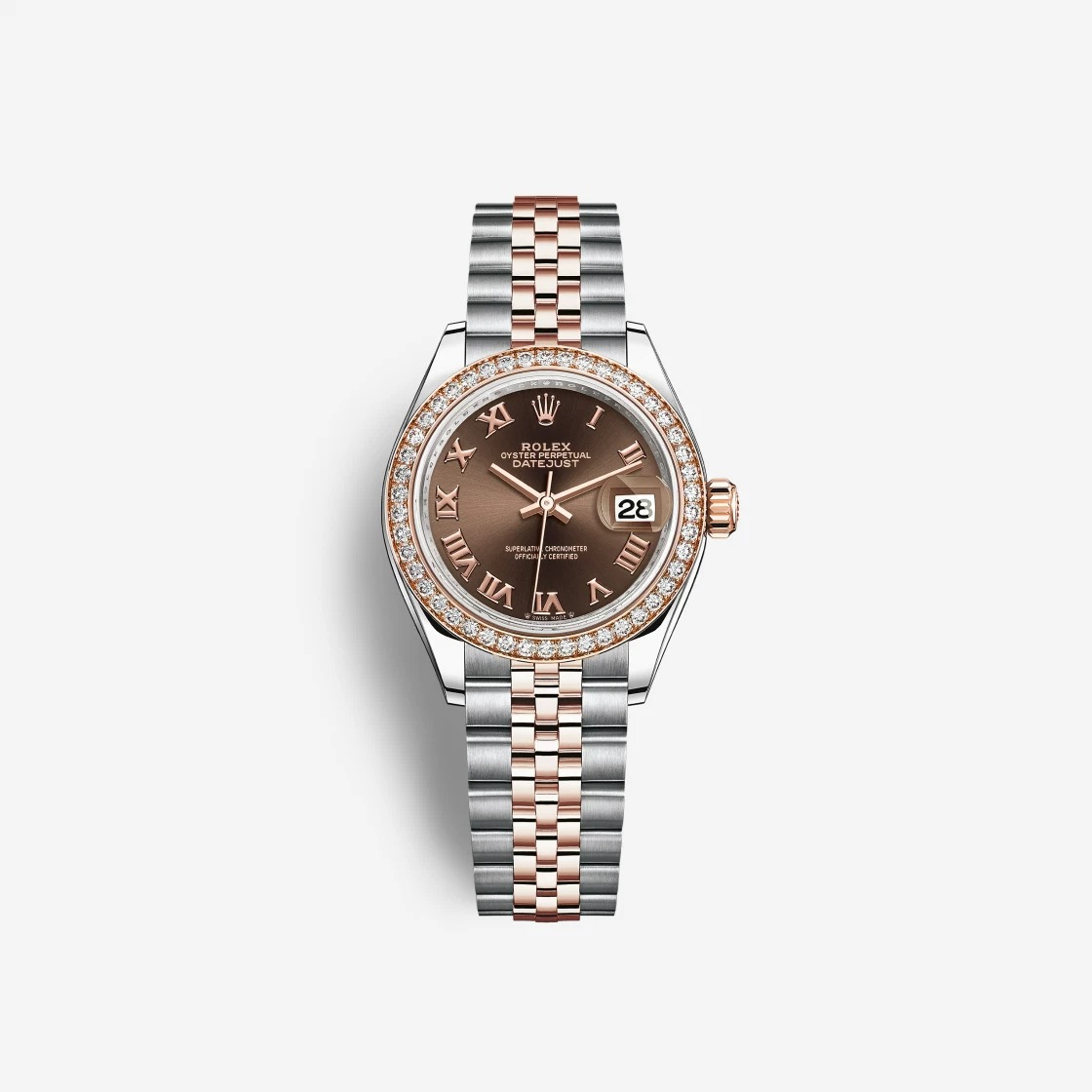 Rolex Lady-Datejust 28 Chocolate Roman 279381RBR (Diamond/Jubilee)